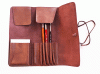 Neef Leather Brush Wallet Brown