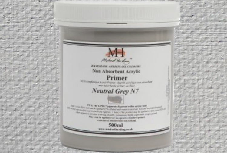 Non Absorbent Acrylic Primer MH Neutral Grey 500ml - Click Image to Close