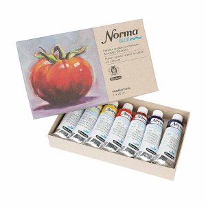 Norma Blue Water-Mixable Oil Daily Painting Set of 7