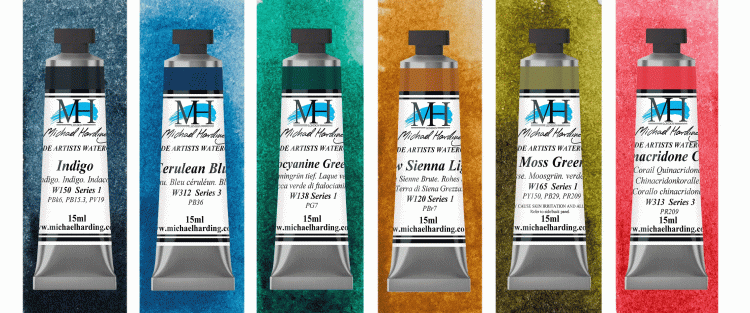 Ocean Shore Set Michael Harding Watercolour 15ml - Click Image to Close