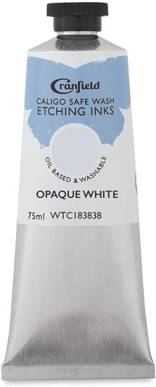 Caligo Safe Wash Etching Ink Opaque White 75ml - Click Image to Close
