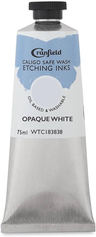 Caligo Safe Wash Etching Ink Opaque White 75ml