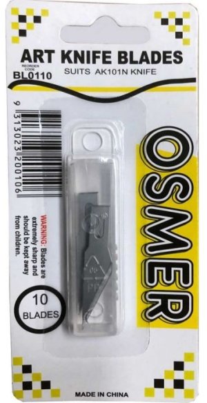 Osmer Precision Art Knife Blades 10pk  Osmer Precision Art Knife Blades 10pk