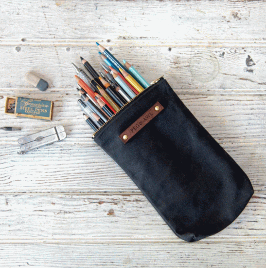 The Scribbler Pouch - Coal - Click Image to Close