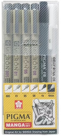 Pigma Micron Manga Basic Skill Set 6 - Click Image to Close