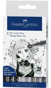 Faber Castell Manga Pitt Artist Pen Set 8