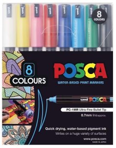 Posca PC-1MR Ultrafine Assorted Set 8