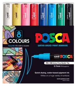 POSCA PC-1M Polytip Assorted Set 8