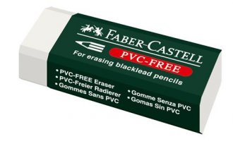 Faber Plastic Eraser Small PVC Free (with Sleeve)