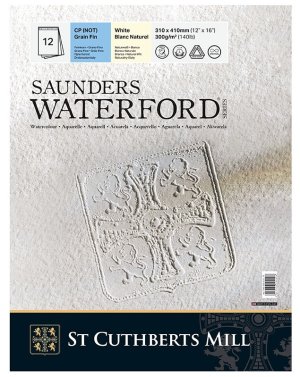Saunders Watercolour Pad 300gsm 23x31cm Cold Pressed / Medium  Saunders Watercolour Pad 300gsm 23x31cm Cold Pressed / Medium