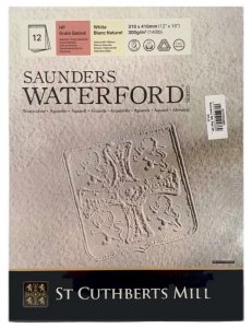 Saunders Watercolour Pad 300gsm 31x41cm Hot Pressed / Smooth