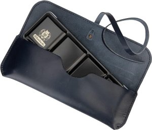 Schmincke Horadam Set 12 x 1/2 pans with Navy Leather Case