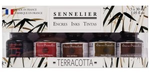 Sennelier Encre Terracotta Ink Set 5 x 30ml  Sennelier Encre Terracotta Ink Set 5 x 30ml