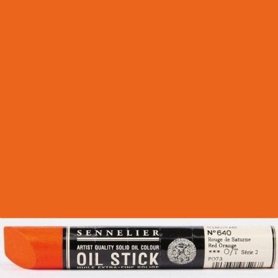 Red Orange Sennelier Paint Stick Regular S2 - Click Image to Close