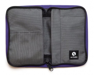 Art Toolkit Pocket Cover Grey with Purple Trim