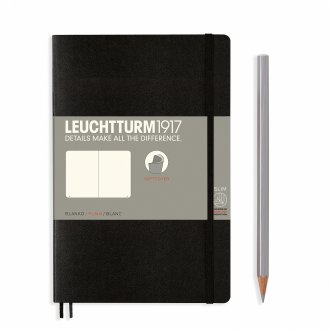 Leuchtturm Notebook SC Paperback B6+ 123p Plain Black