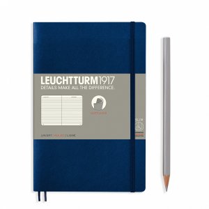 Leuchtturm Notebook SC Paperback B6+ 123p Ruled Navy