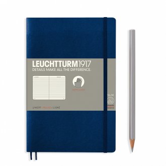 Leuchtturm Notebook SC Paperback B6+ 123p Ruled Navy