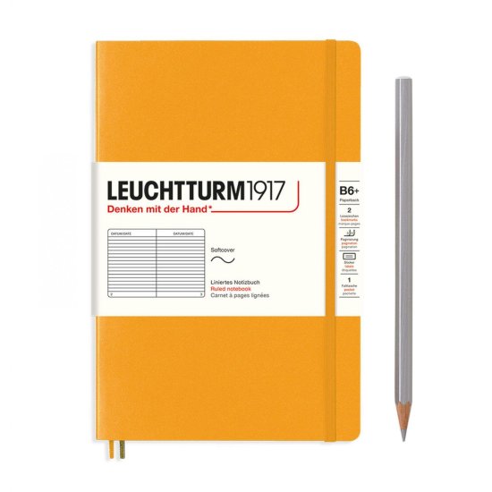 Leuchtturm Notebook SC Paperback B6+ 123p Ruled Rising Sun - Click Image to Close