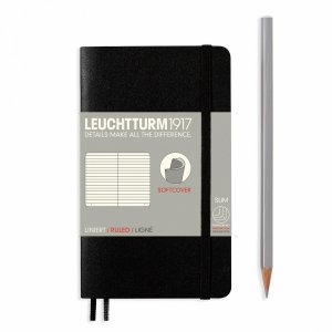 Leuchtturm Notebook SC Pocket A6 123p Ruled Black