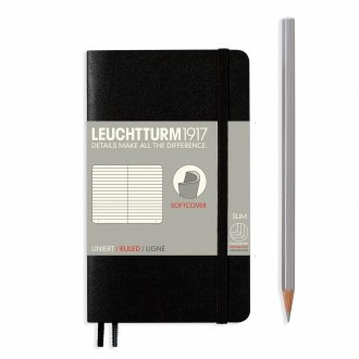 Leuchtturm Notebook SC Pocket A6 123p Ruled Black