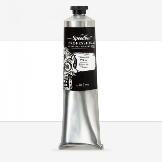 Titanium White Speedball Professional Relief Ink 148ml (5oz) - Click Image to Close
