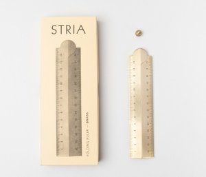 Makers Cabinet Stria Folding Ruler Brass