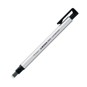 Tombow Mono-Zero Silver Rectangle Eraser Pen