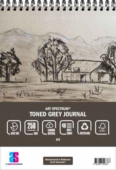 Grey Toned Journal A3 250gsm 40sh Art Spectrum - Click Image to Close