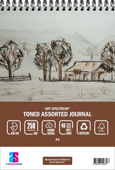 Assorted Toned Journal A3 250gsm 40sh Art Spectrum - Click Image to Close