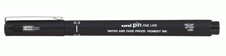 Uni Pin 0.3 Black - Click Image to Close