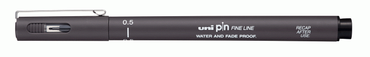 Uni Pin 0.1 Dark Grey - Click Image to Close