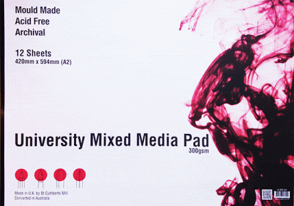 University Mixed Media Pad 300gsm A2