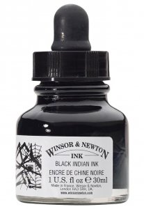 Indian Ink Black 30ml Dropper Winsor&Newton