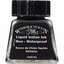 Non-Waterproof Ink Black 14ml Winsor&Newton