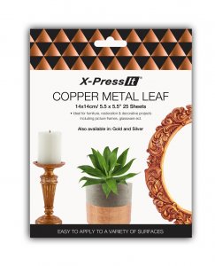 Xpress Imitation Copper Leaf 14x14cm (25 pack)