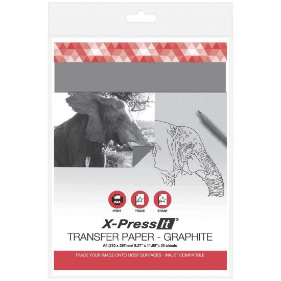 Graphite Transfer Paper A4 Xpress (20pk) - Click Image to Close