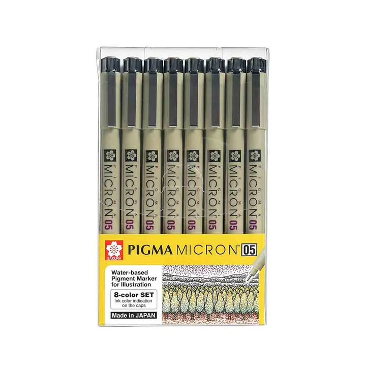 Pigma Micron 05 Pen Colour set 8