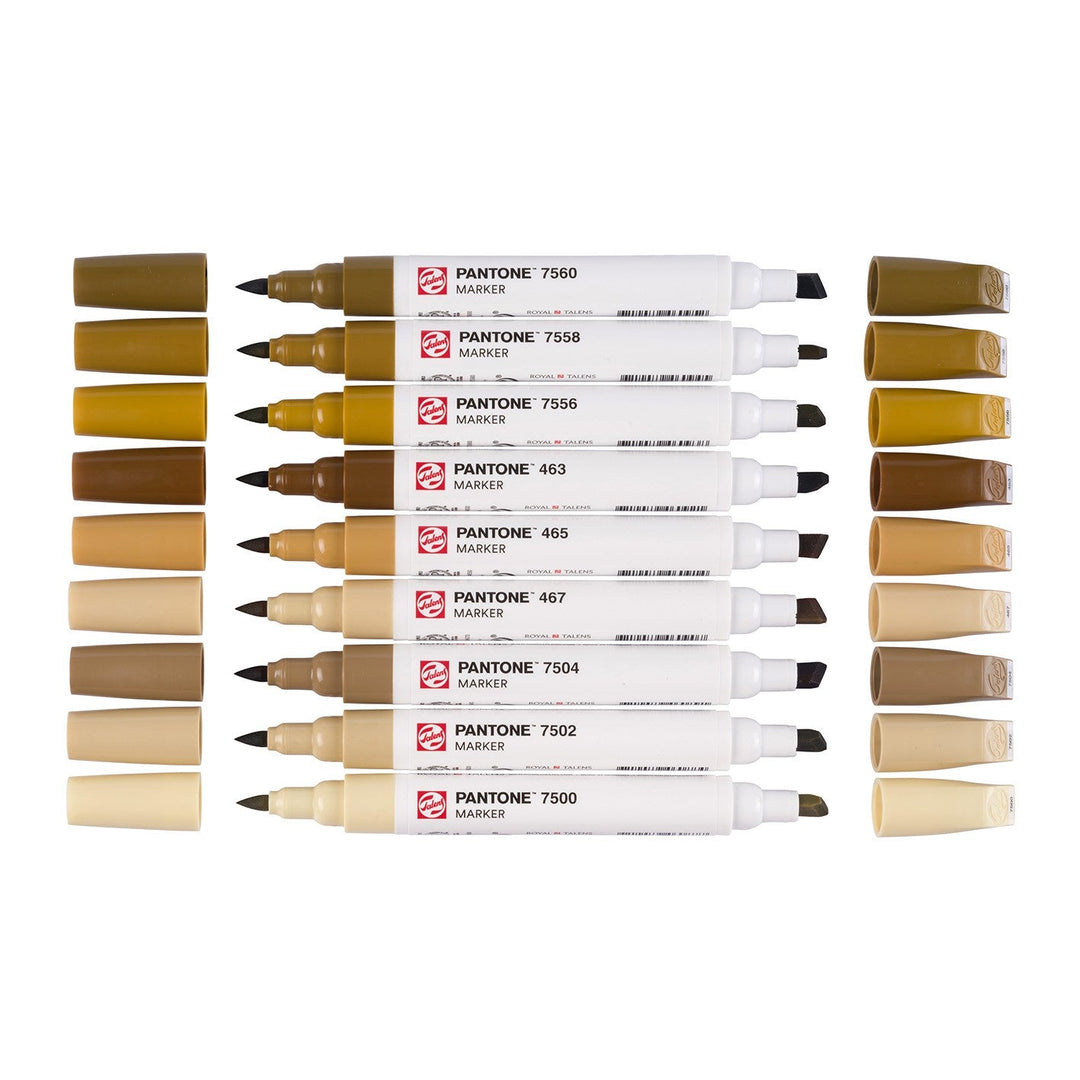 Talens Pantone Marker Set Of 9 Brown