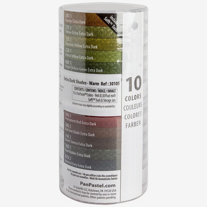 Extra Dark Shades - Warm Set Pan Pastel Set 10 Colours