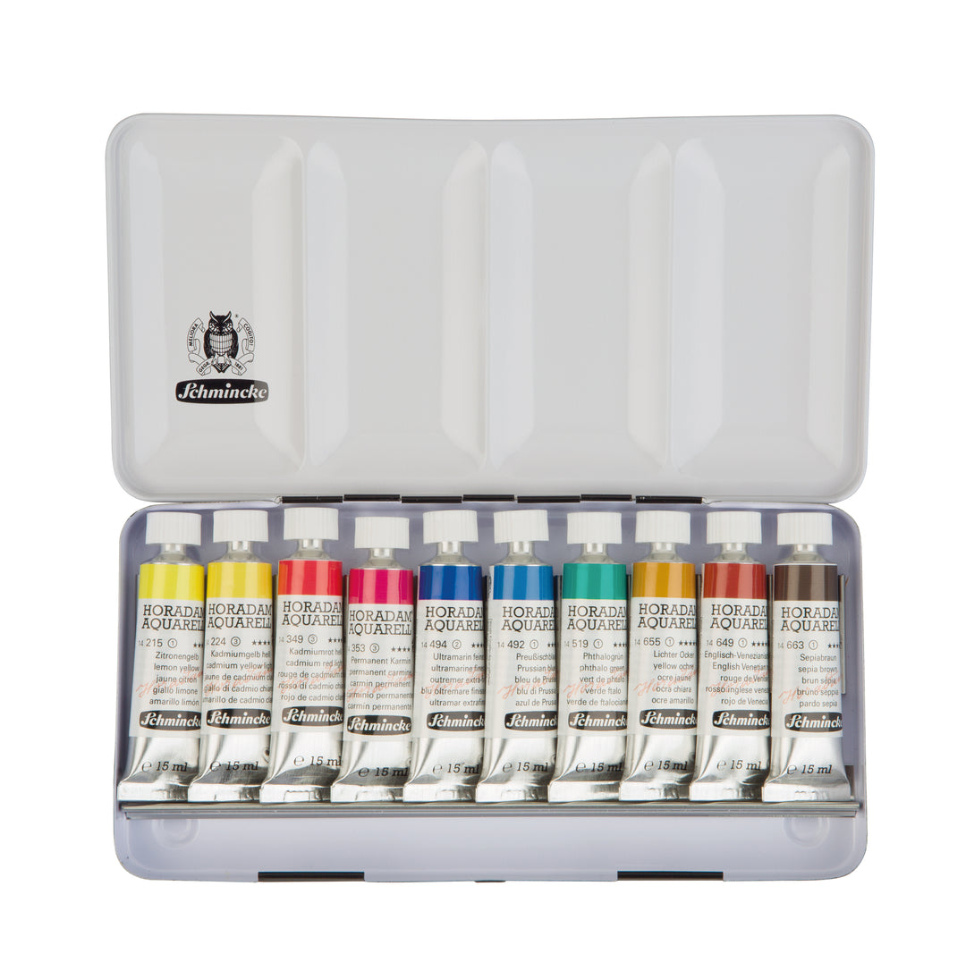 Schmincke Horadam Watercolour Set 10 x 15ml Tubes (74 510)