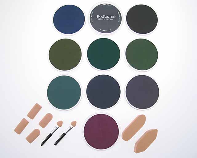 Extra Dark Shades - Cool Set Pan Pastel Set 10 Colours