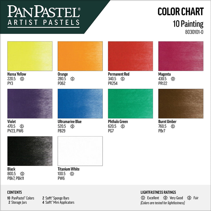 Painting Set Pan Pastel Set 10 Colours