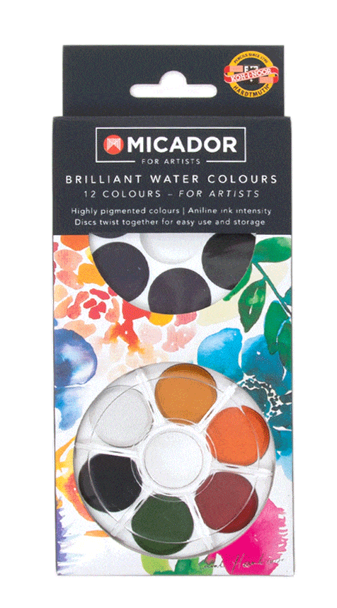 Koh I Noor Brilliant Watercolour Disc Set 12