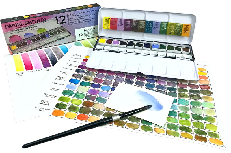 Daniel Smith 12 Color of Inspiration HandPoured Half Pan Set Tin