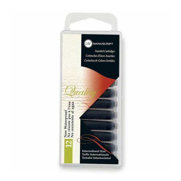 Manuscript Black Cartridges x12