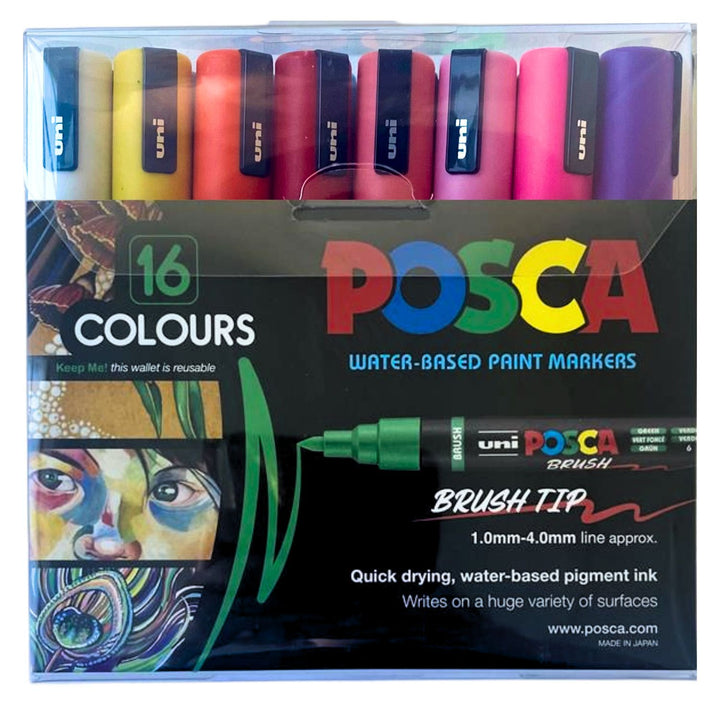 POSCA PC5BR Paint Markers Assorted 16 Pack