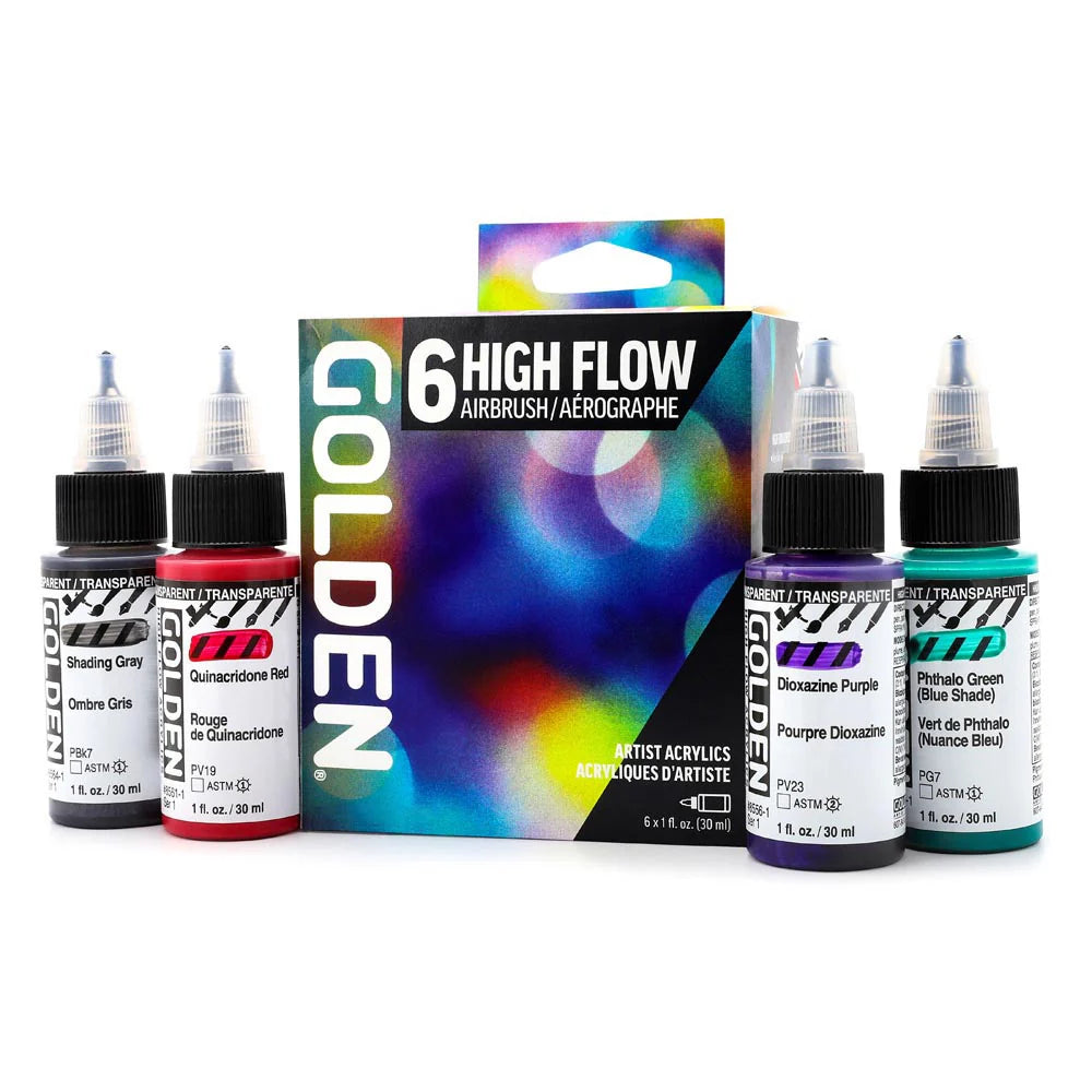 GOLDEN HIGH FLOW AIRBRUSH SET