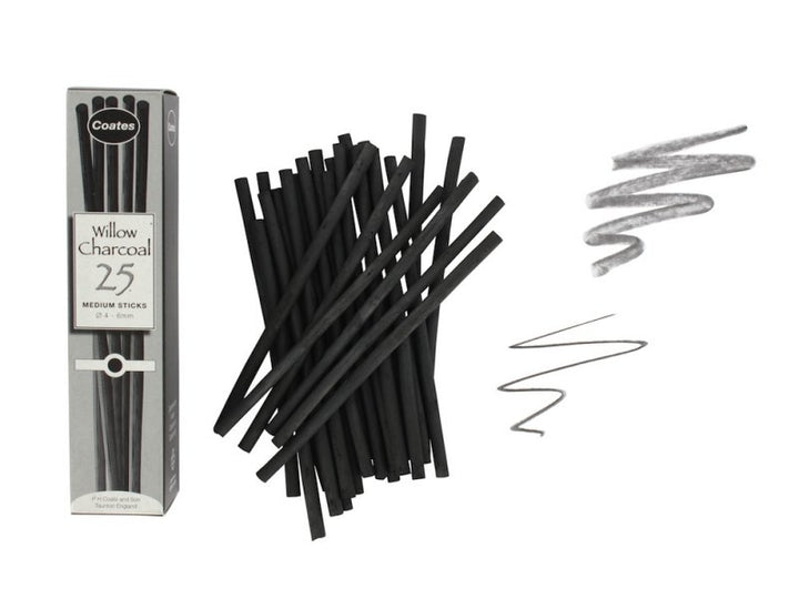 Coates Willow Charcoal Medium (Box 25)