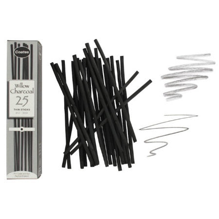 Coates Willow Charcoal Thin (Box 25)
